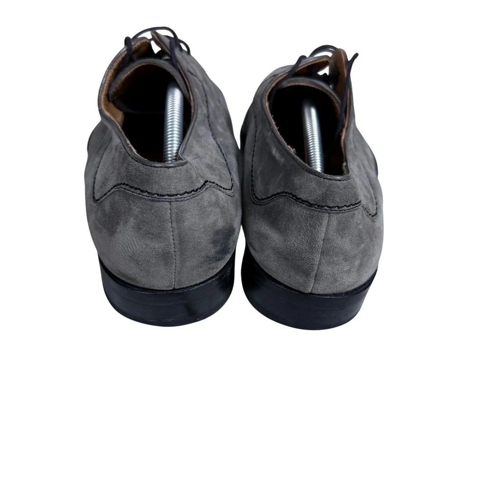 Mezlan Derby Shoes Mens 11M Grey Suede Split Toe Lace Up Dress Spain SKU 11124